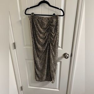 Cheetah Print Ruched Skirt